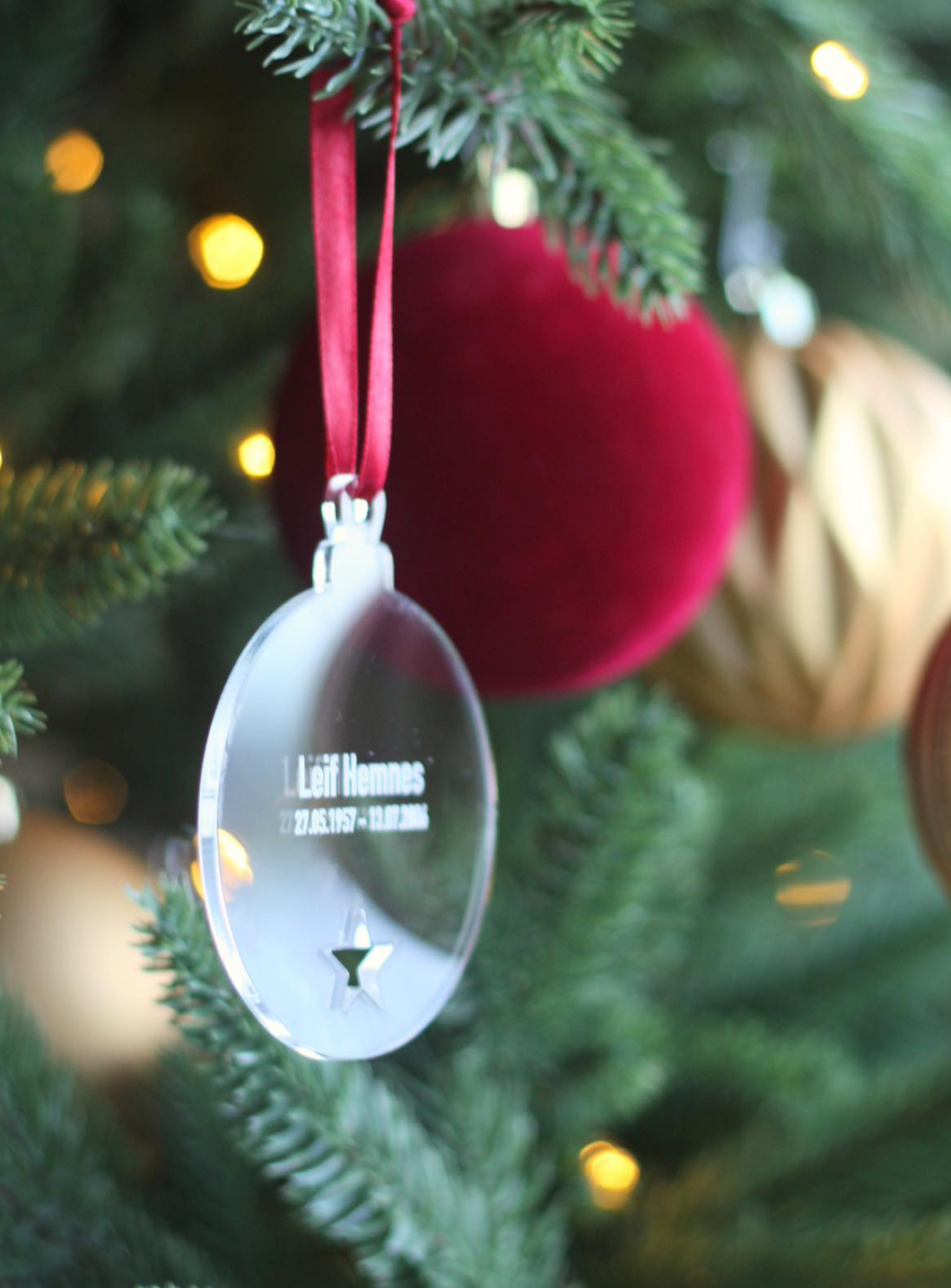 Minneplate til juletre